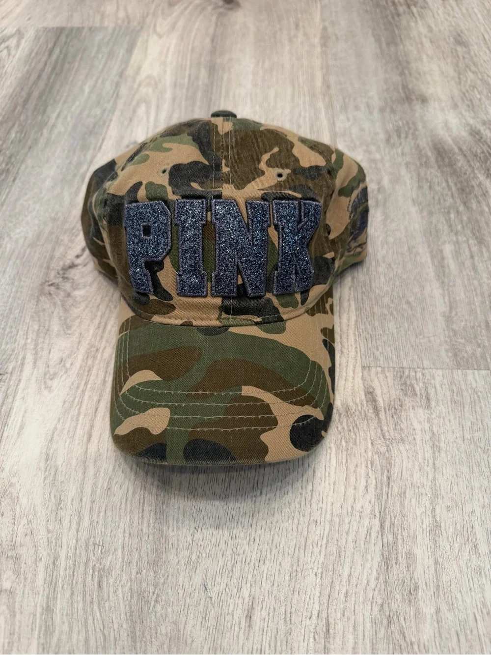 PINK & BLUE Camo Embroidered Baseball Cap Adjustable Hat Y2K